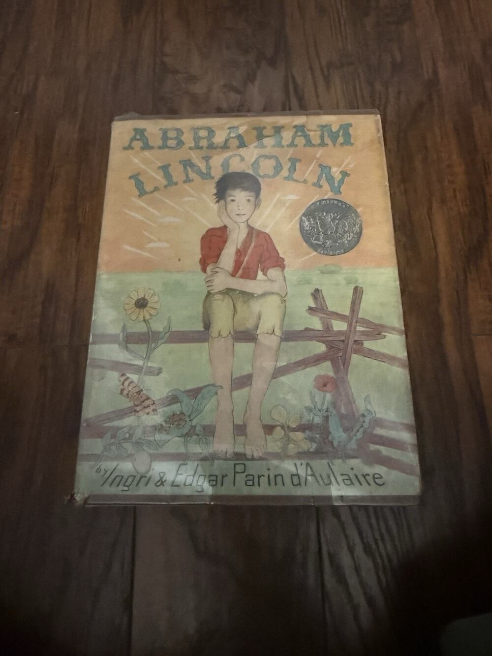 Abraham Lincoln D’Aulaire 1957 Hardcover Dust Jacket Caldecott Medal Illustrated